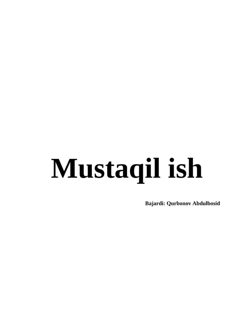 Axborot texnologiyalari va axborot tizimlari haqida tushunchalar