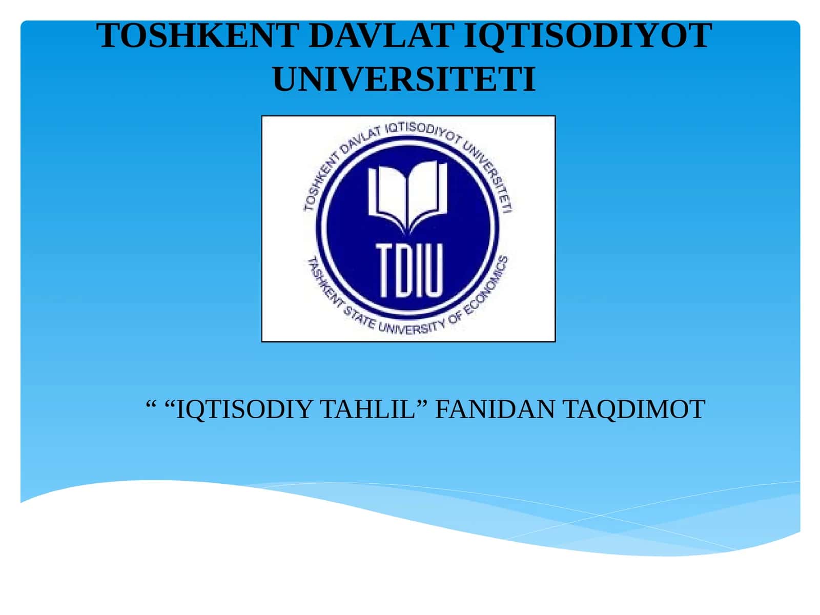IQTISODIY TAHLIL. Moliyaviy barqarorlik tahlili PPT |
