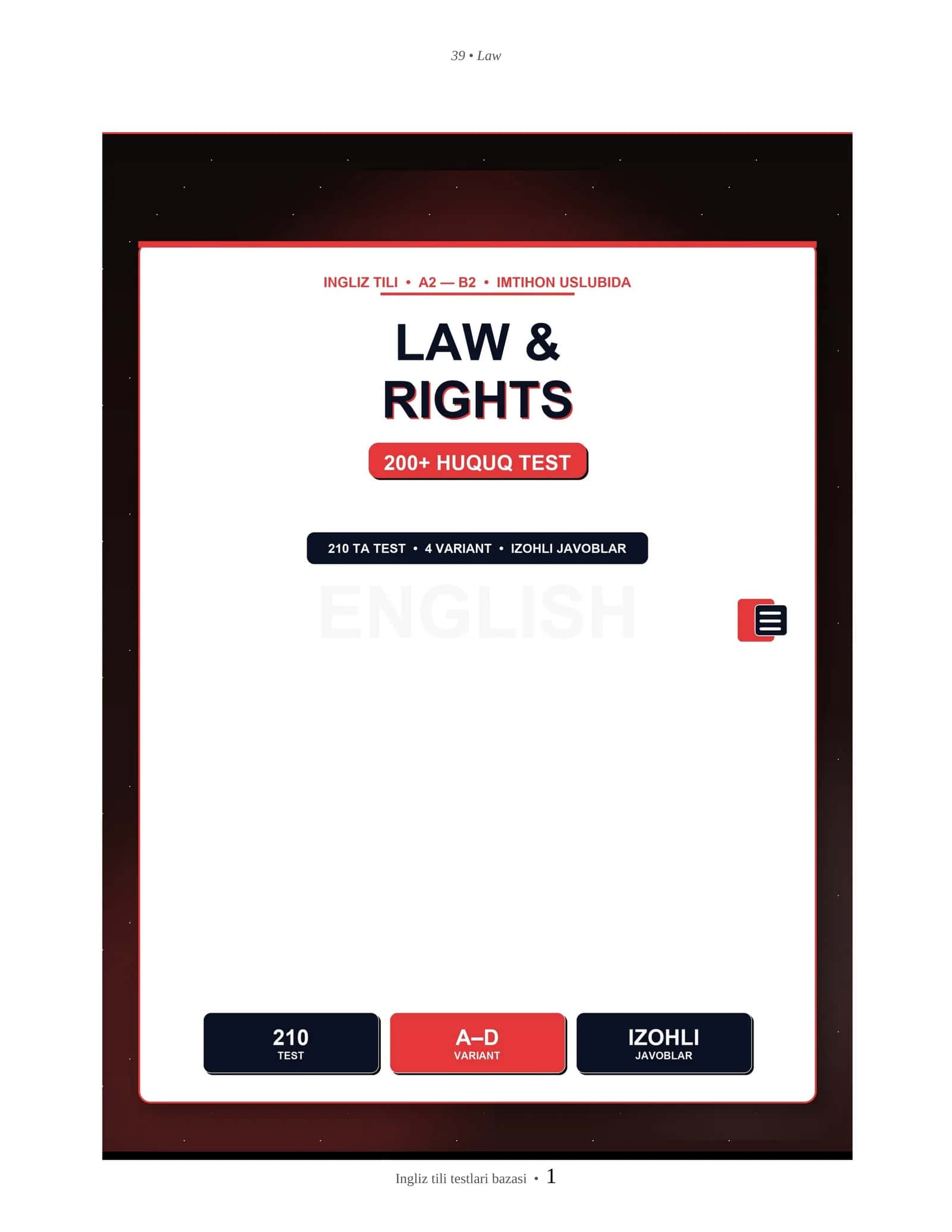 INGLIZ TILI LAW & RIGHTS