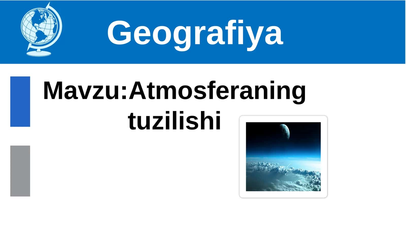 Atmosferaning tuzilishi
