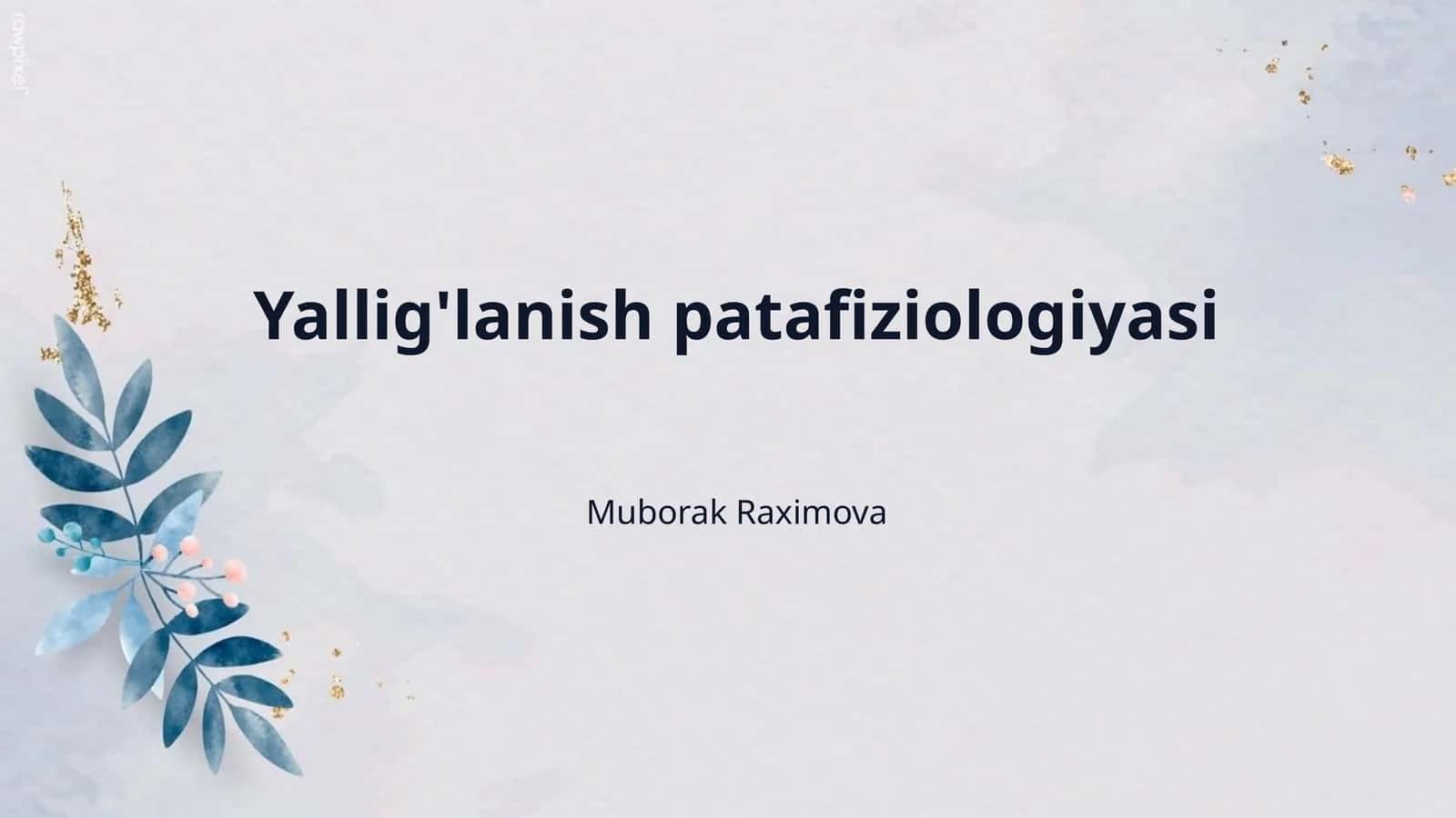 Yallig'lanish patafiziologiyasi