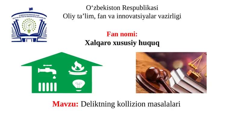 Deliktning kollizion masalalari