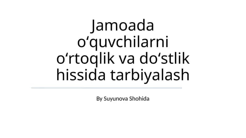 Birgalikda o'rganamiz