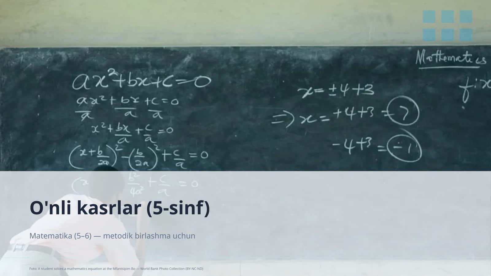 O'nli kasrlar (5-sinf) Matematika (5–6)