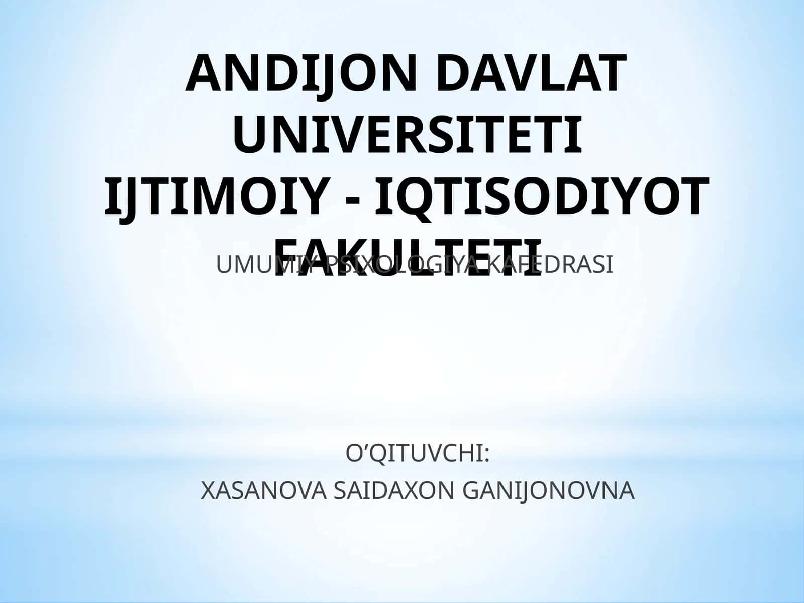 Umumi psixologiya
