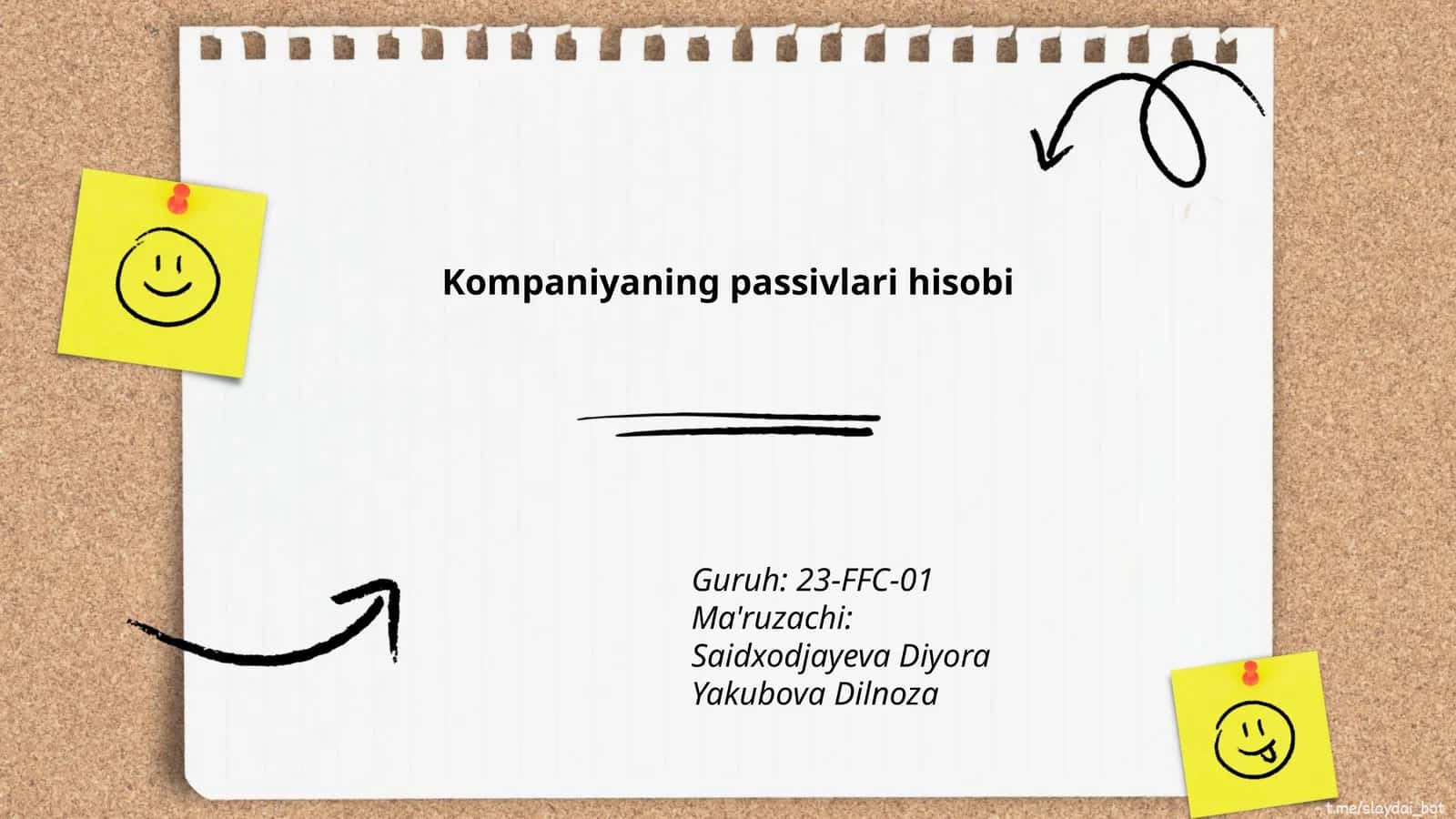 Kompaniyaning passivlari hisobi