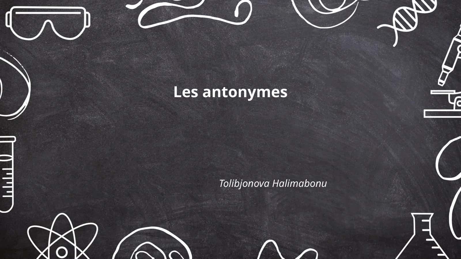 Les antonymes