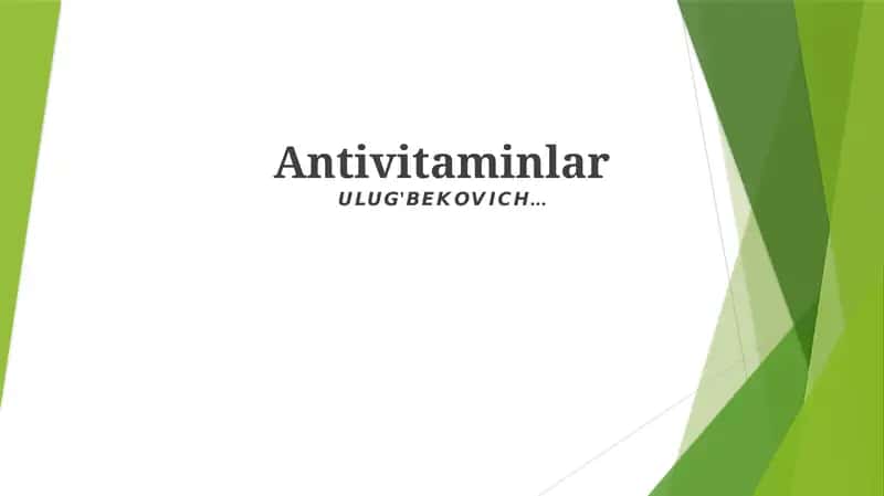 Antivitaminlar