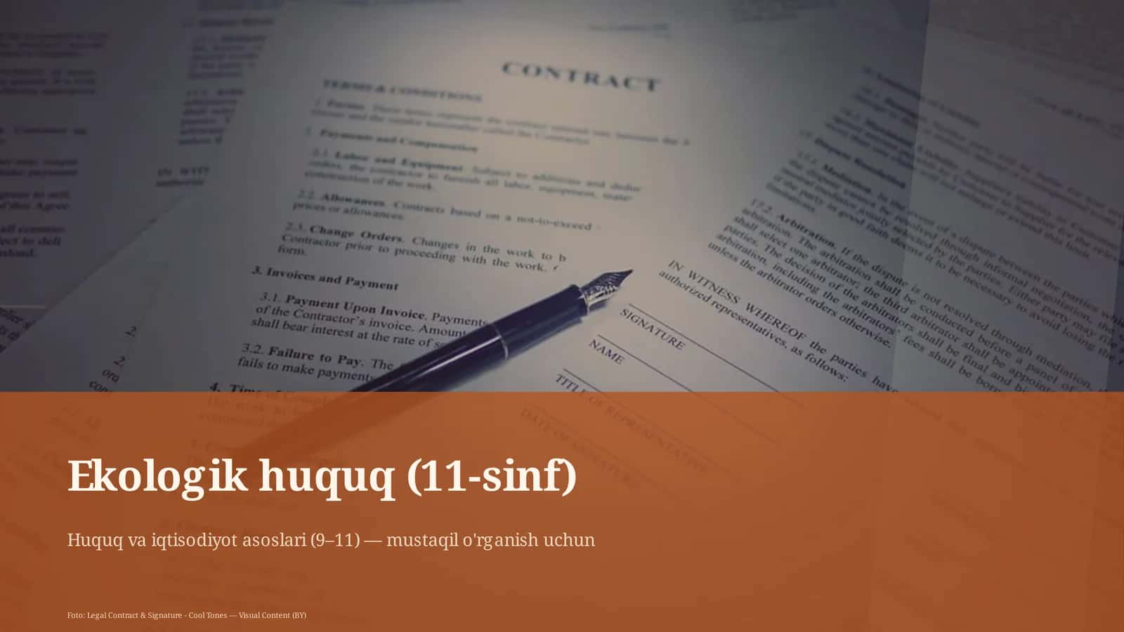 Ekologik huquq (11-sinf)