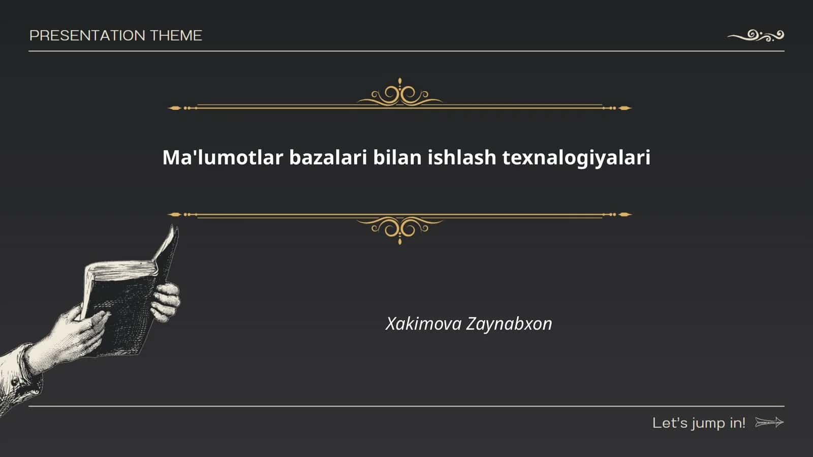 Ma'lumotlar bazalari bilan ishlash texnalogiyalari