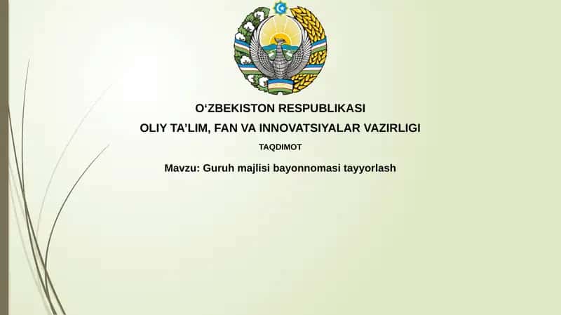 Guruh majlisi bayonnoma