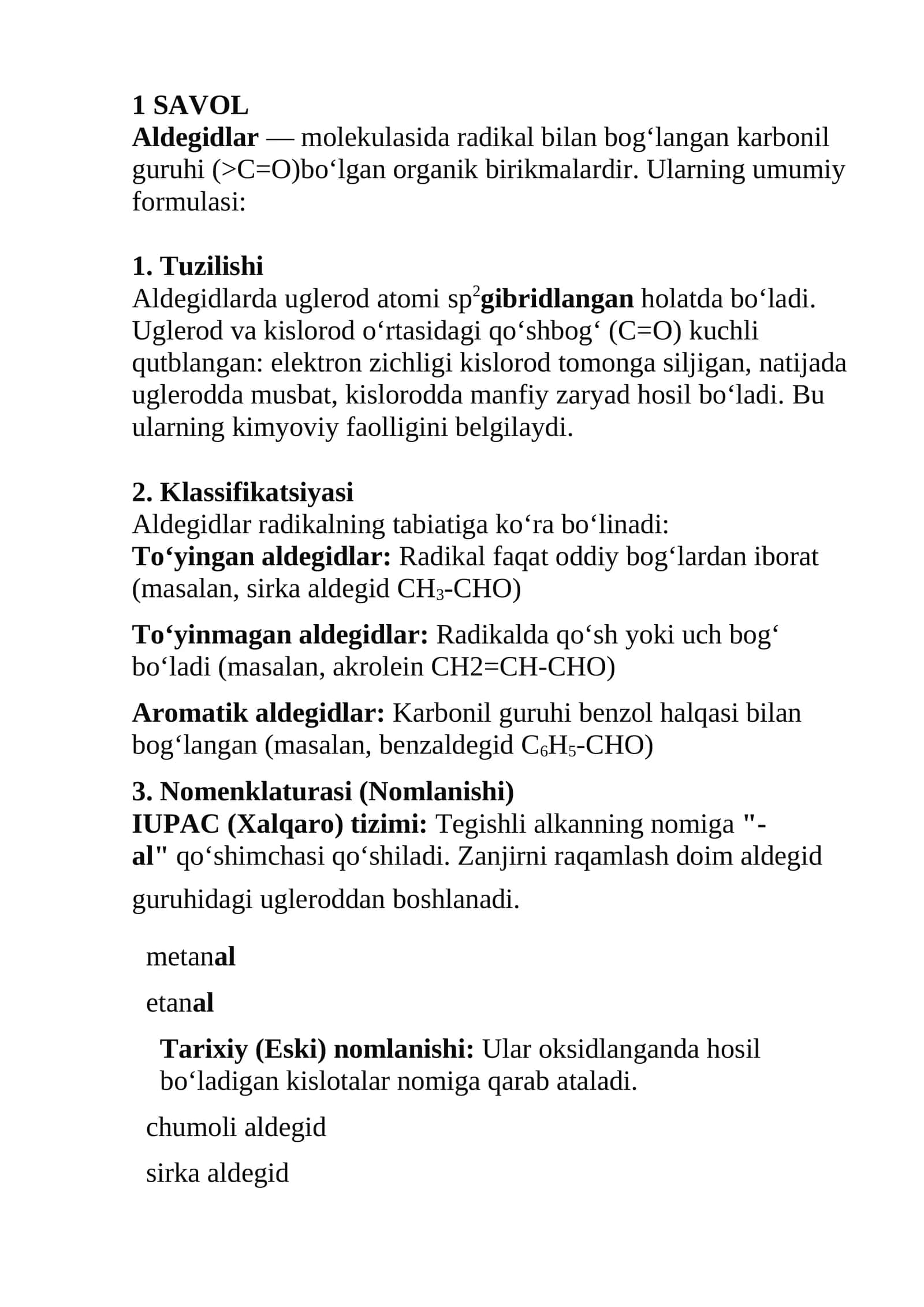 Aldegidlar