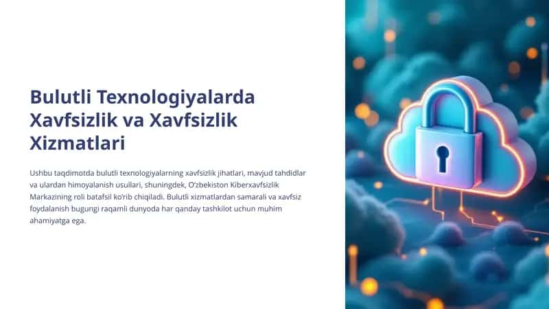 Bulutli Texnologiyalarda  Xavfsizlik Xizmatlari