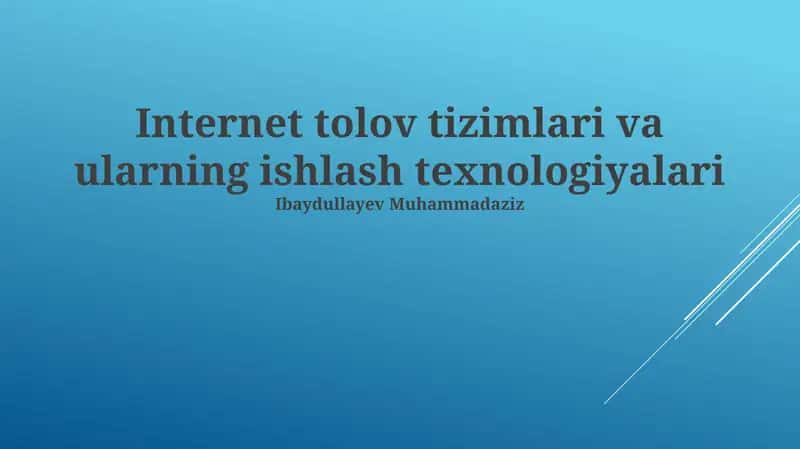 Mobil To'lovlar va Raqamli Hamyonlar