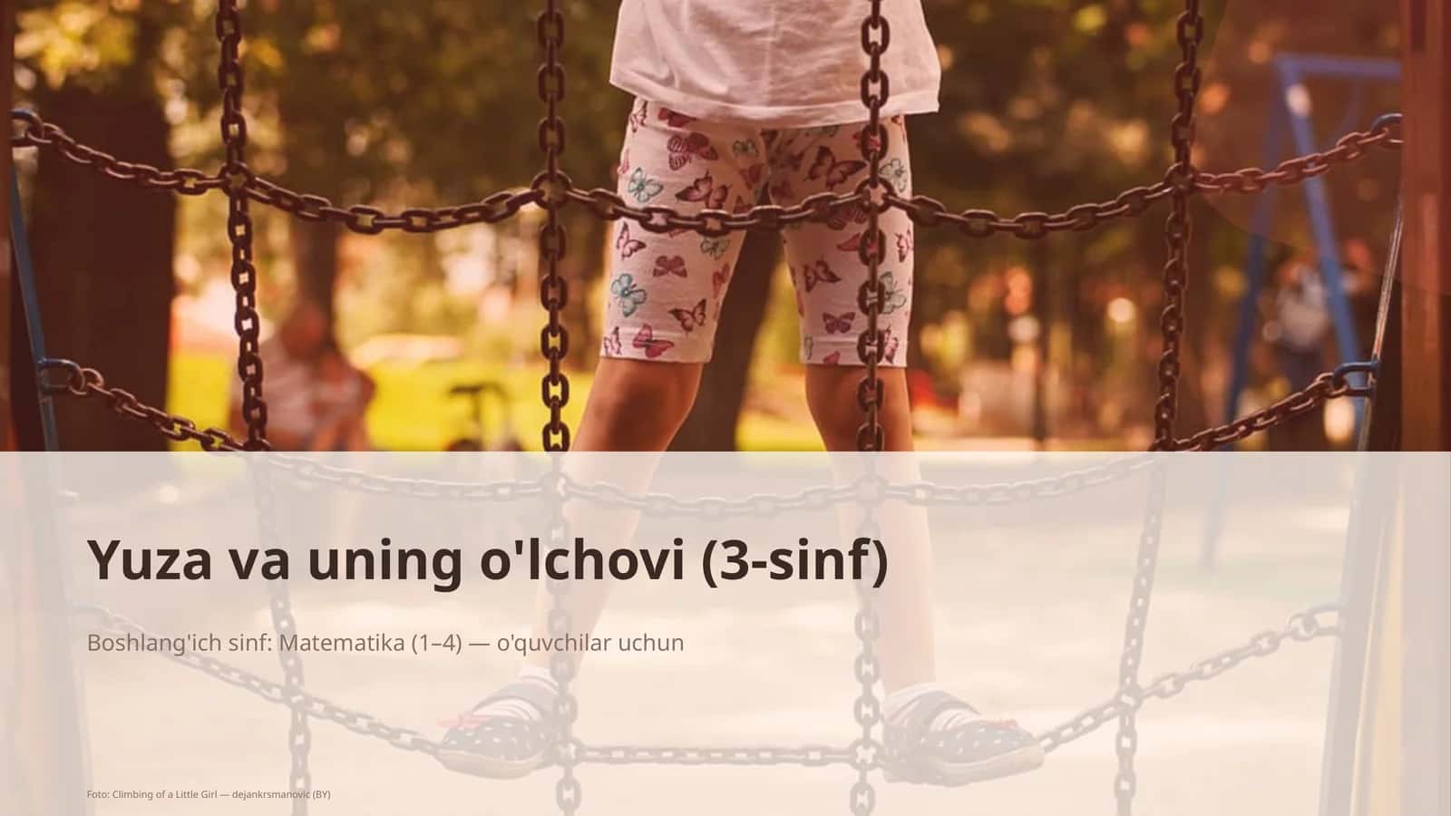 Yuza va uning o'lchovi (3-sinf)