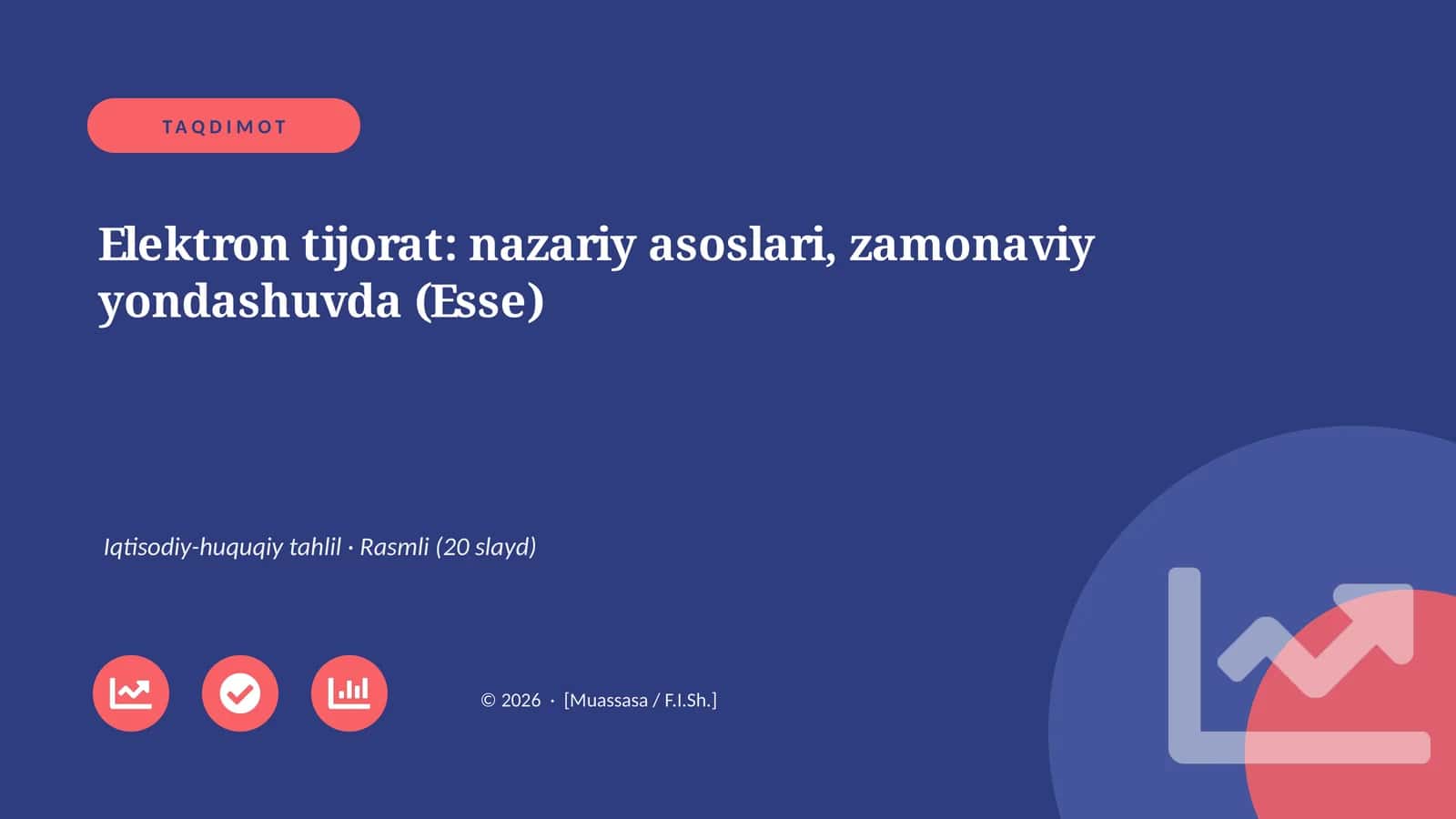 Elektron tijorat: nazariy asoslari, zamonaviy yondashuvda (Esse)