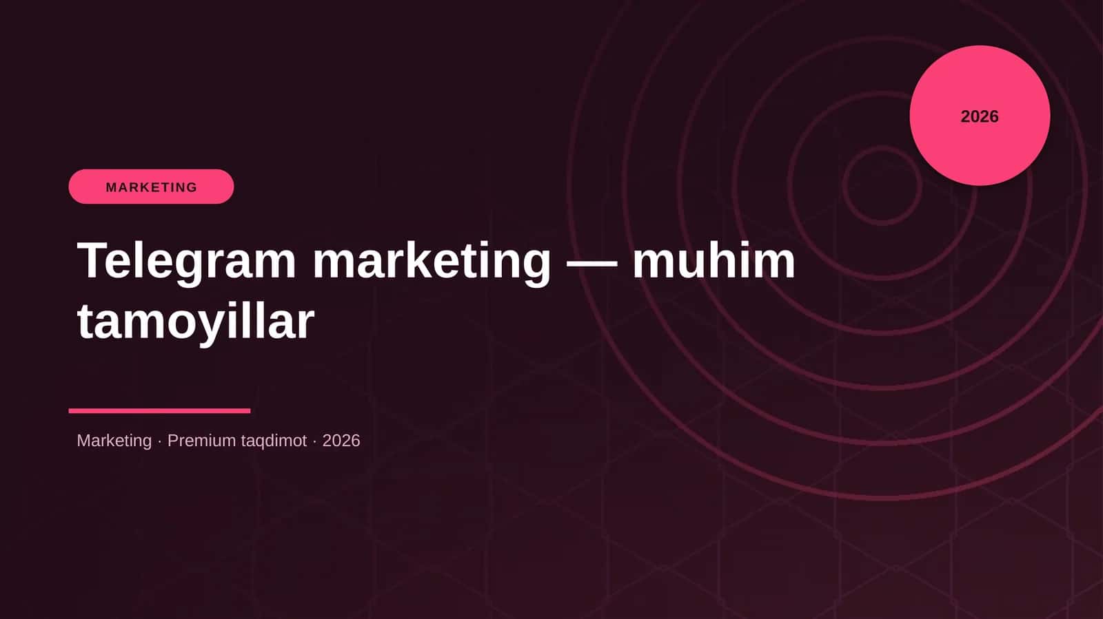 Telegram marketing — muhim tamoyillar