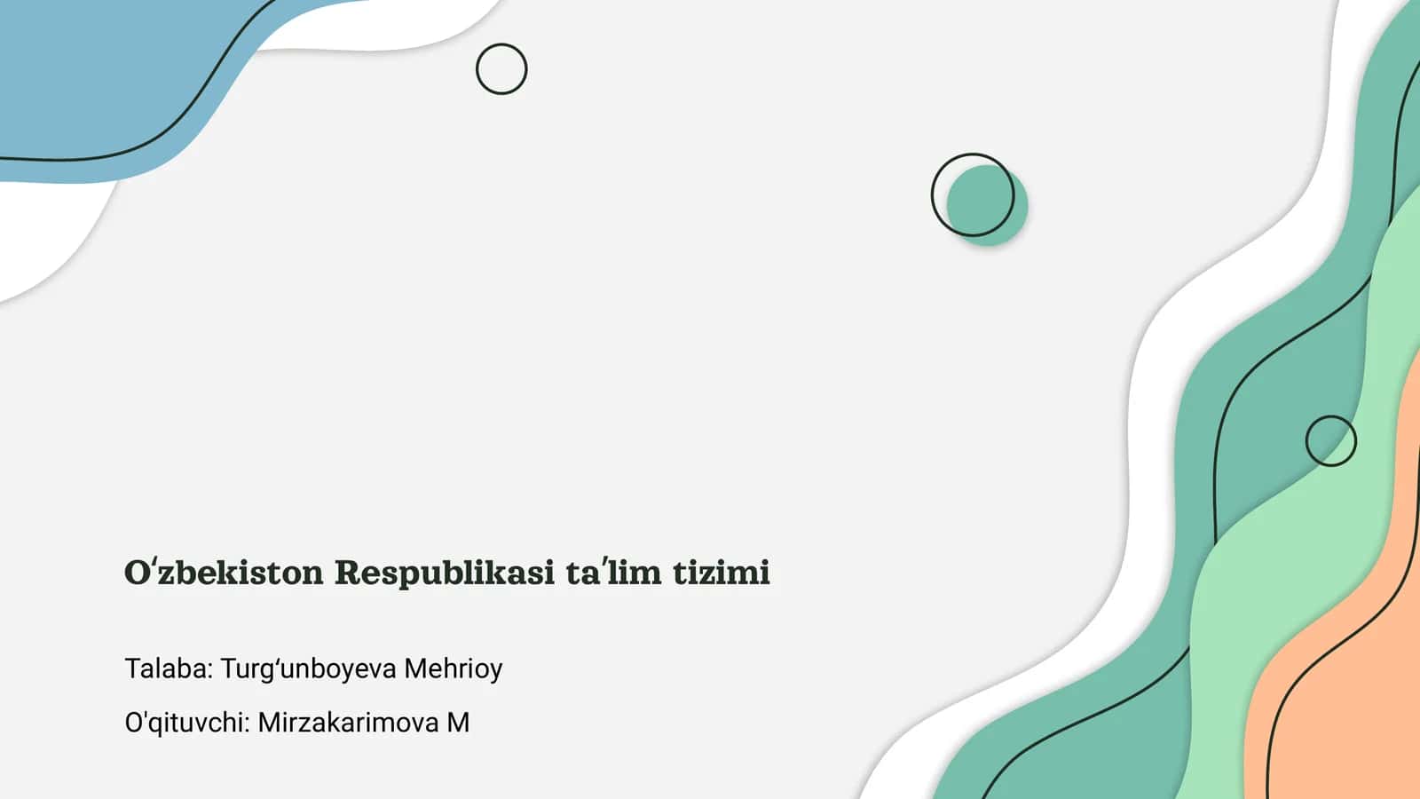 Oʻzbekiston Respublikasi taʼlim tizimi