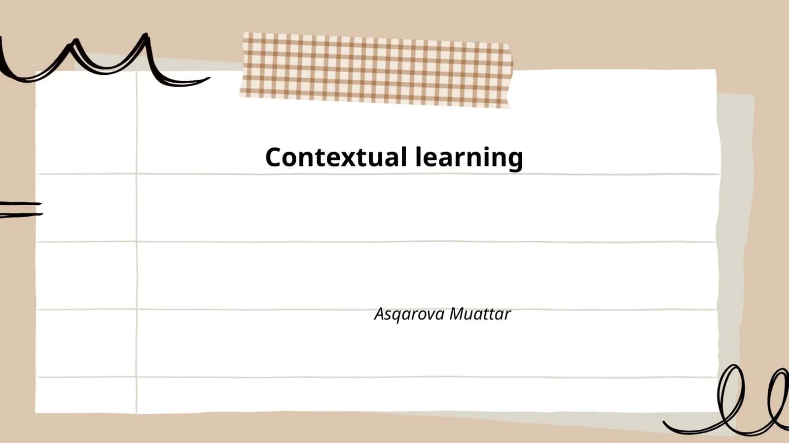 Contextual learning