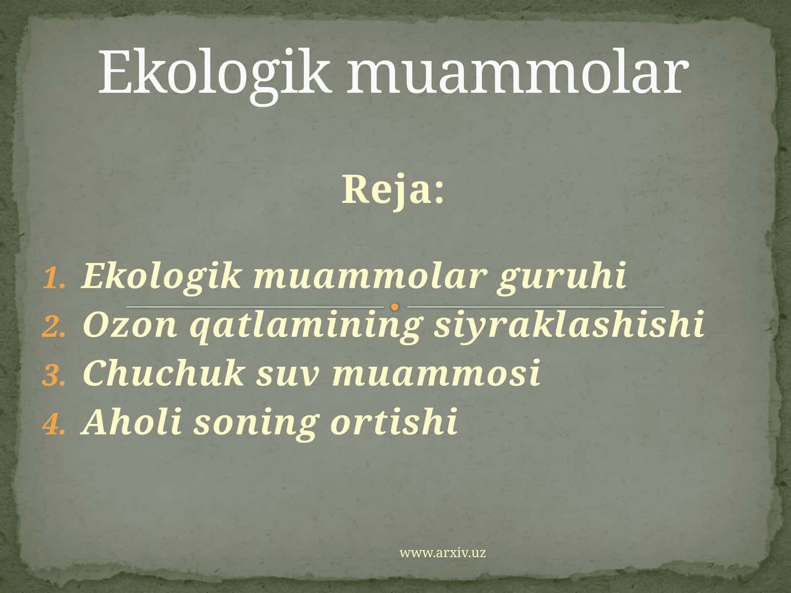 Ekologikmuammolarguruhi