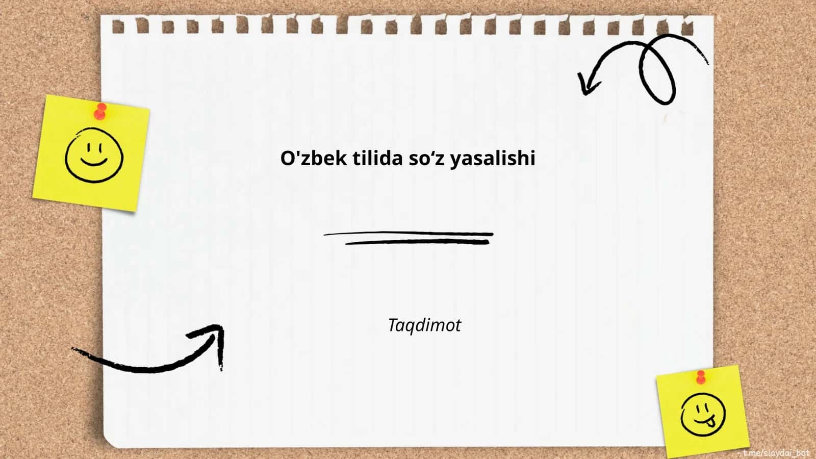 O'zbek tilida soʻz yasalishi
