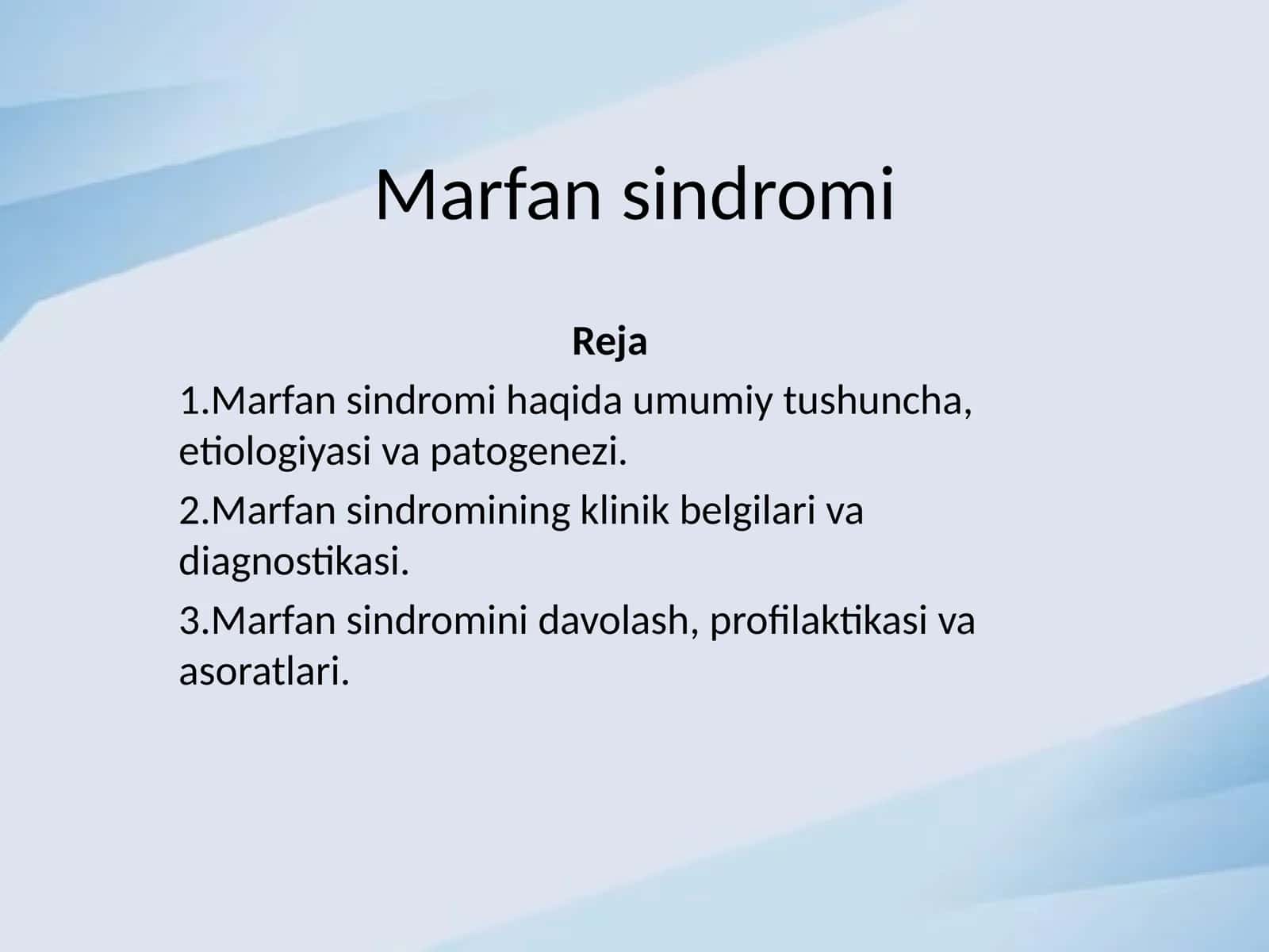 Marfan sindromi