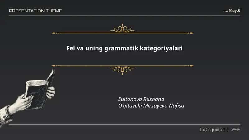 Fel va uning grammatik kategoriyalari