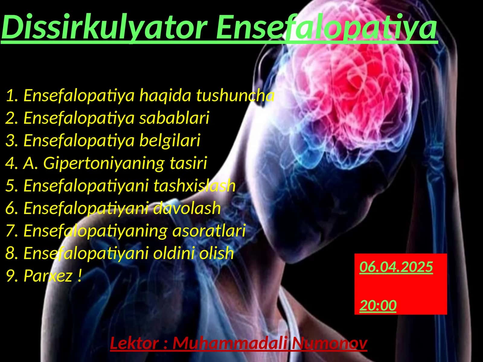 Dissirkulyator Ensefalopatiya