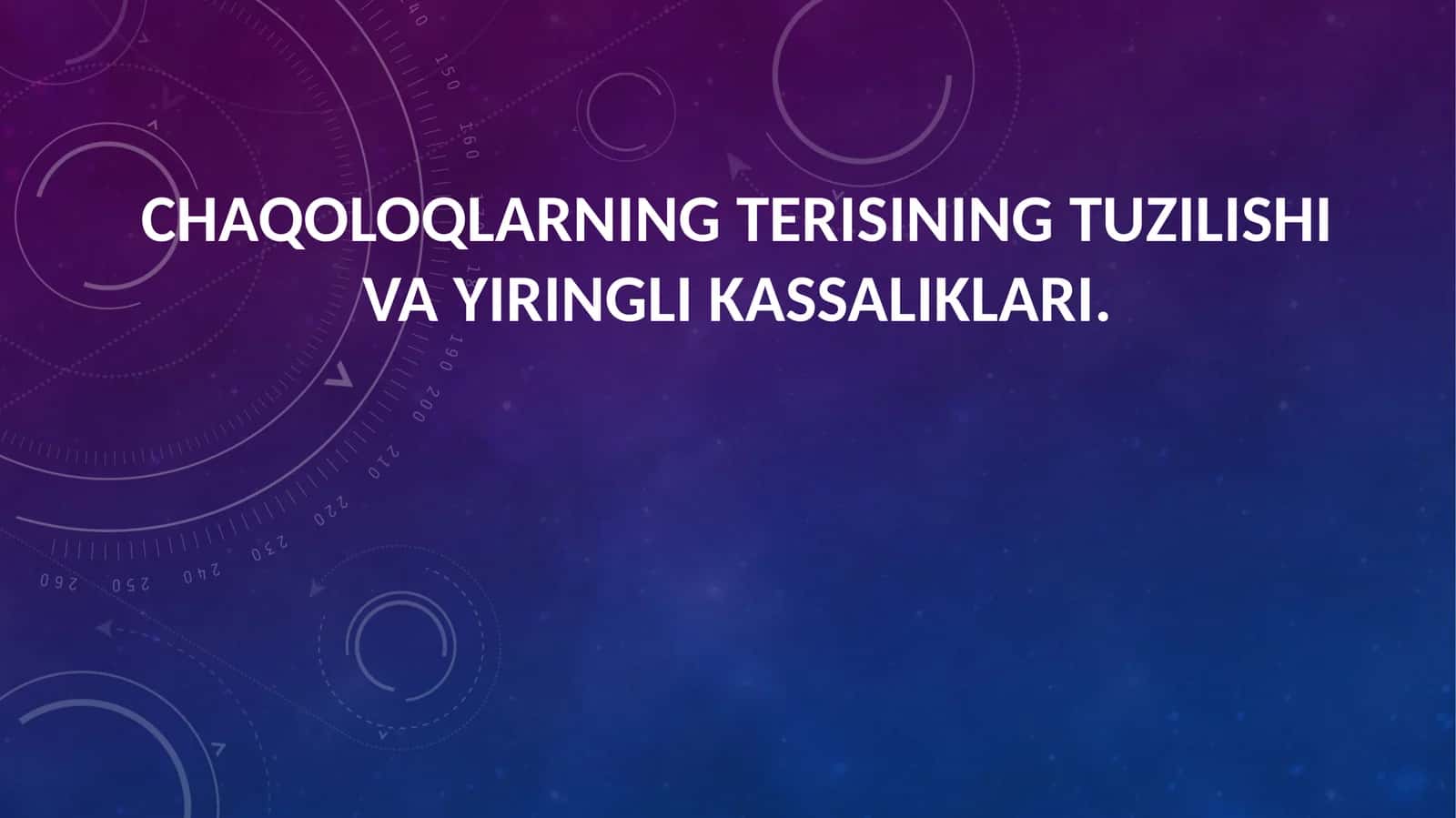 Teri anatomiyasi va gistologiyasi
