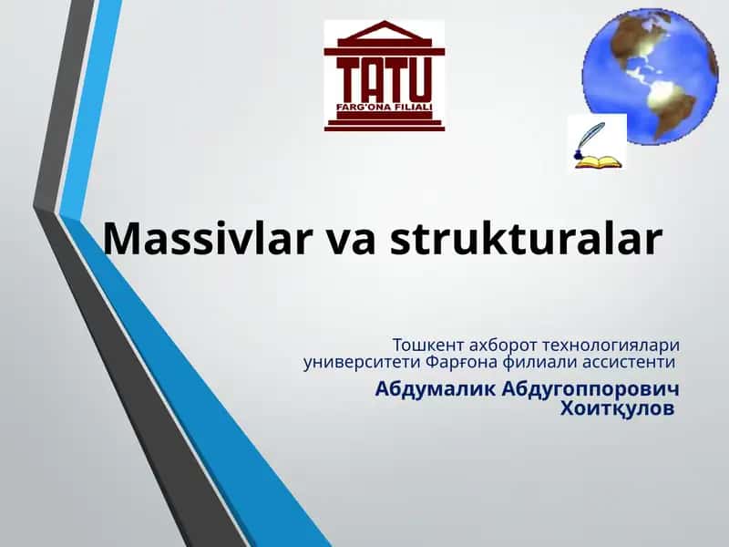 Massivlar va strukturalar