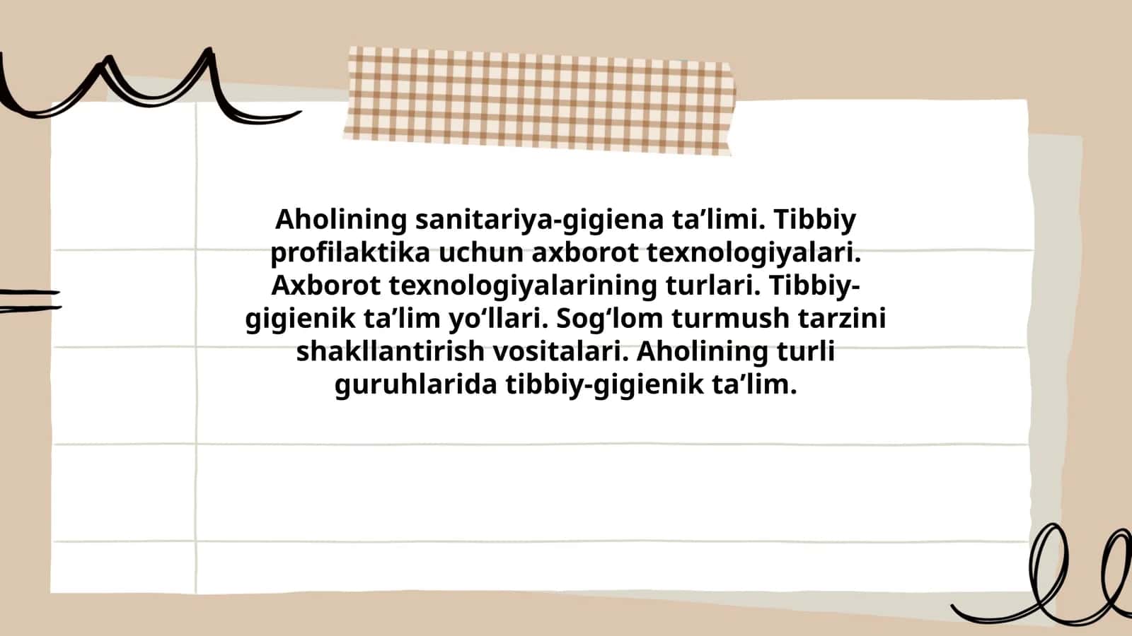 Tibbiy profilaktika uchun axborot texnologiyalari