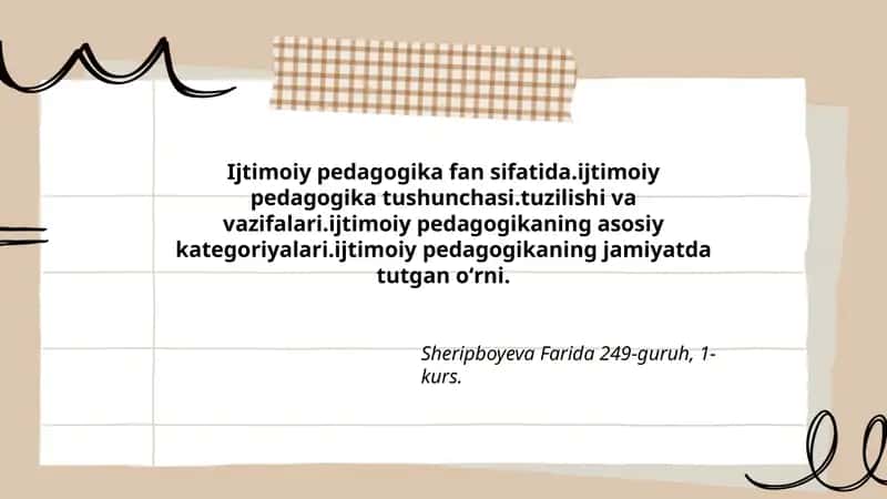Ijtimoiy pedagogika
