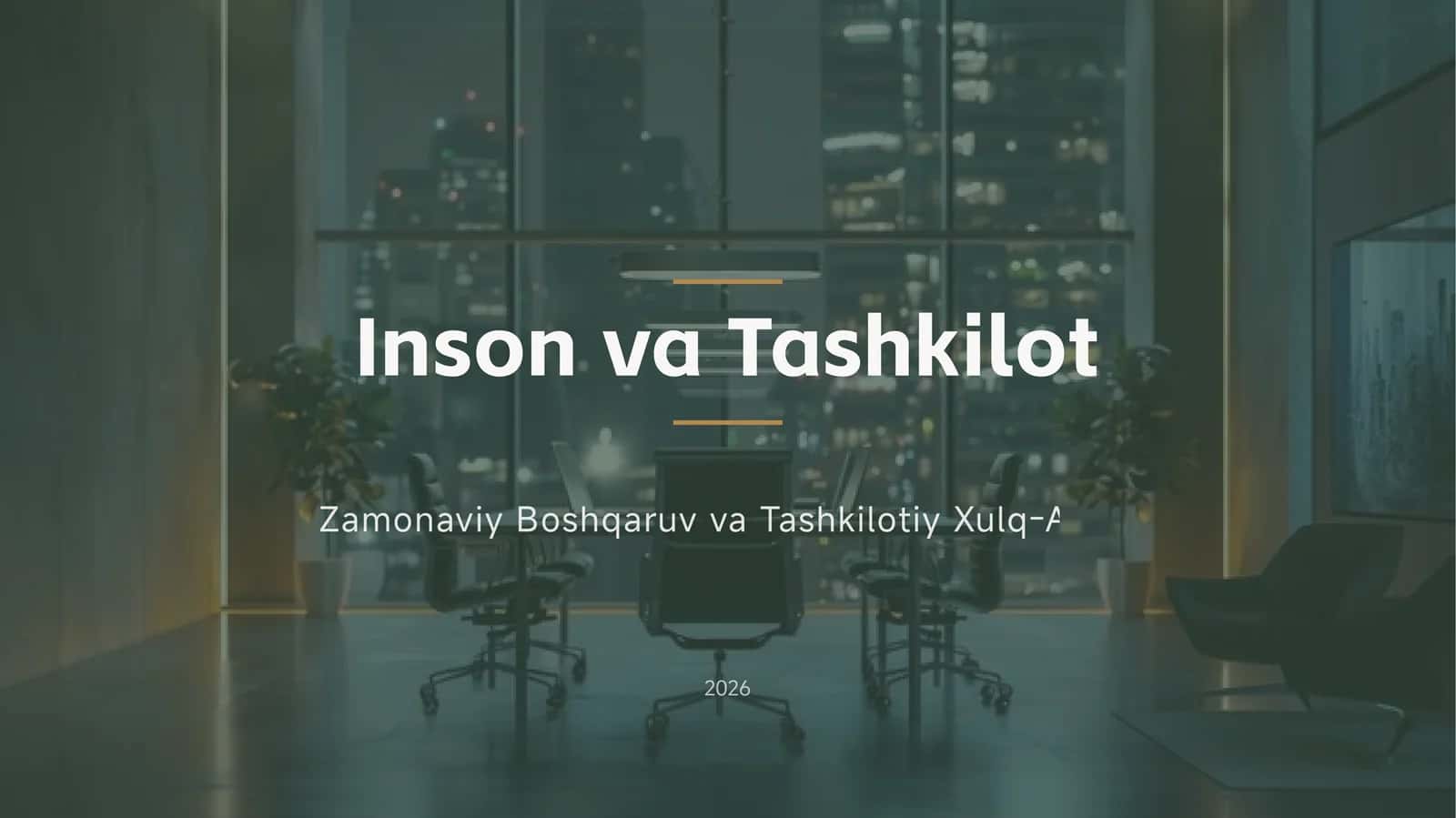 Inson va Tashkilot