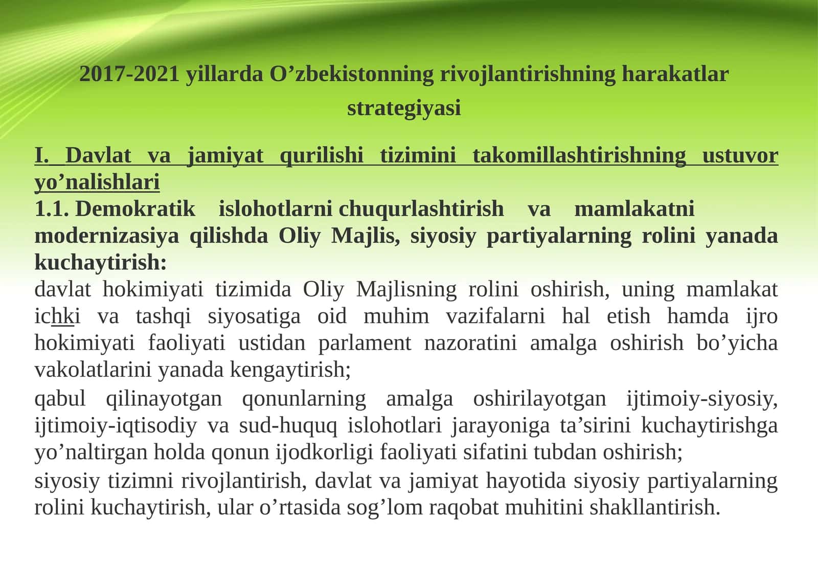 Rivojlanish harakatlari