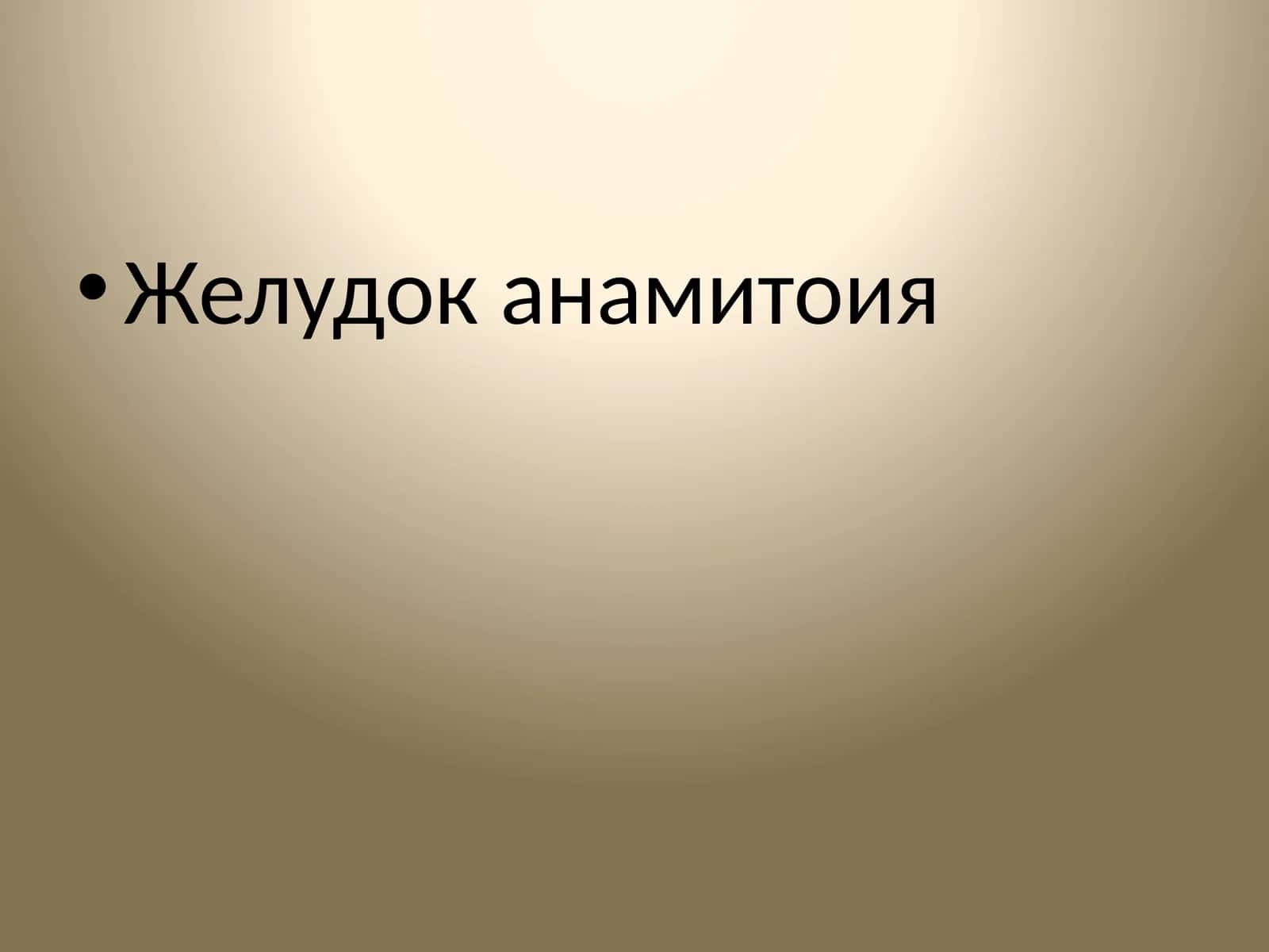 Желудок анамитоия