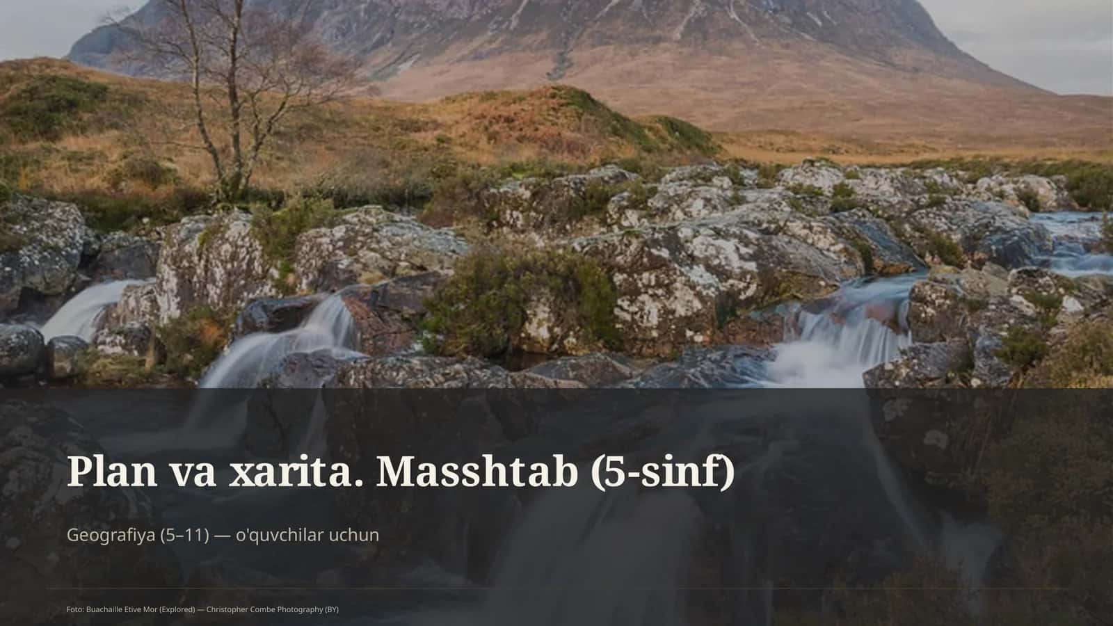 Plan va xarita. Masshtab (5-sinf)