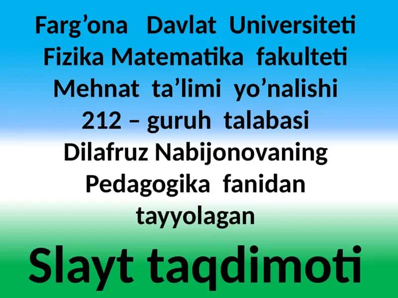 Slayt taqdimoti