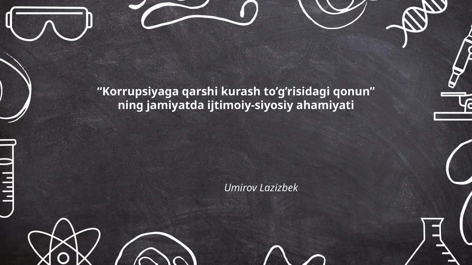 Korrupsiyaga qarshi kurash to’g’risidagi qonun