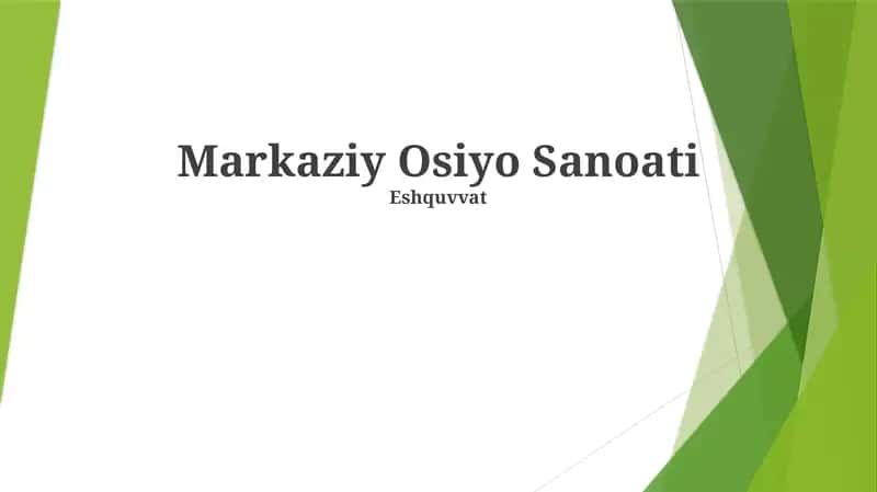 Markaziy Osiyo Sanoati