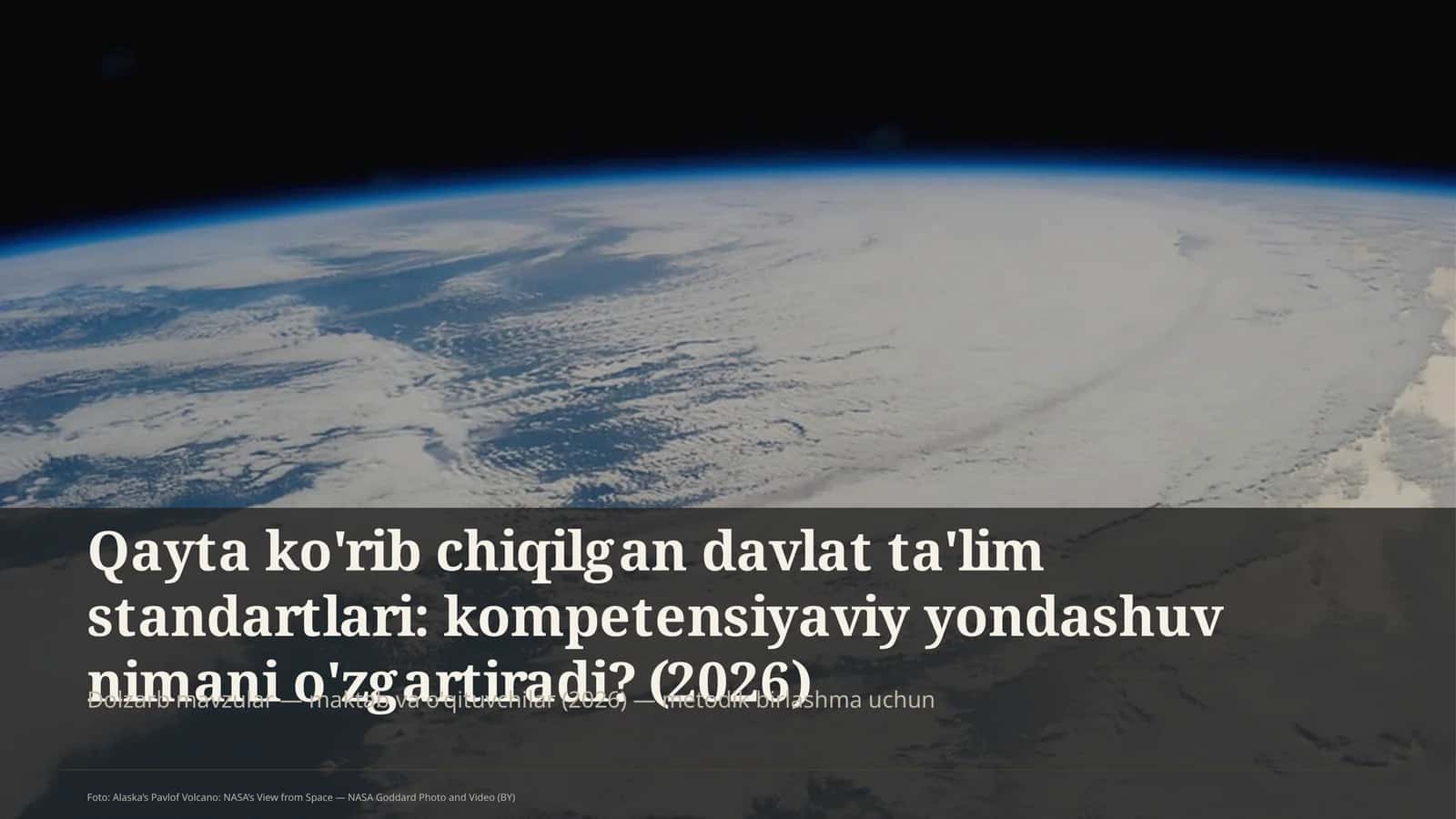 Dolzarb mavzular — maktab va o'qituvchilar