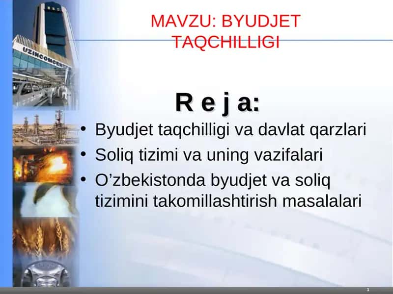Byudjet taqchilligi va davlat qarzlari