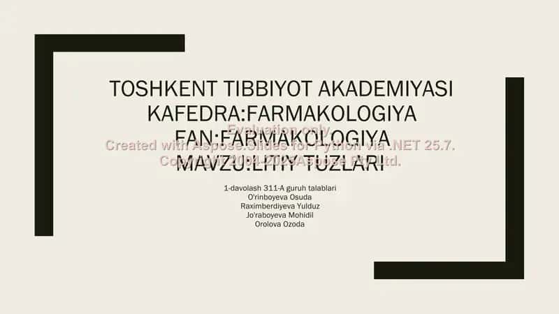 Litiy tuzlari