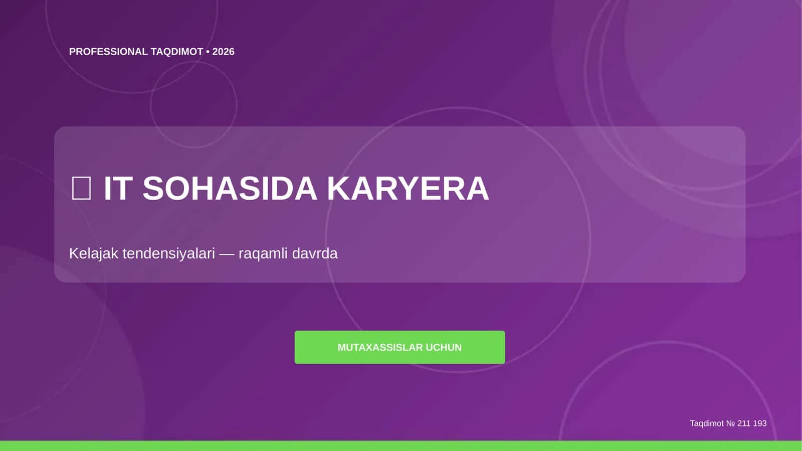 Mutaxassislar Uchun IT Sohasida Karyera Tendensiyalari