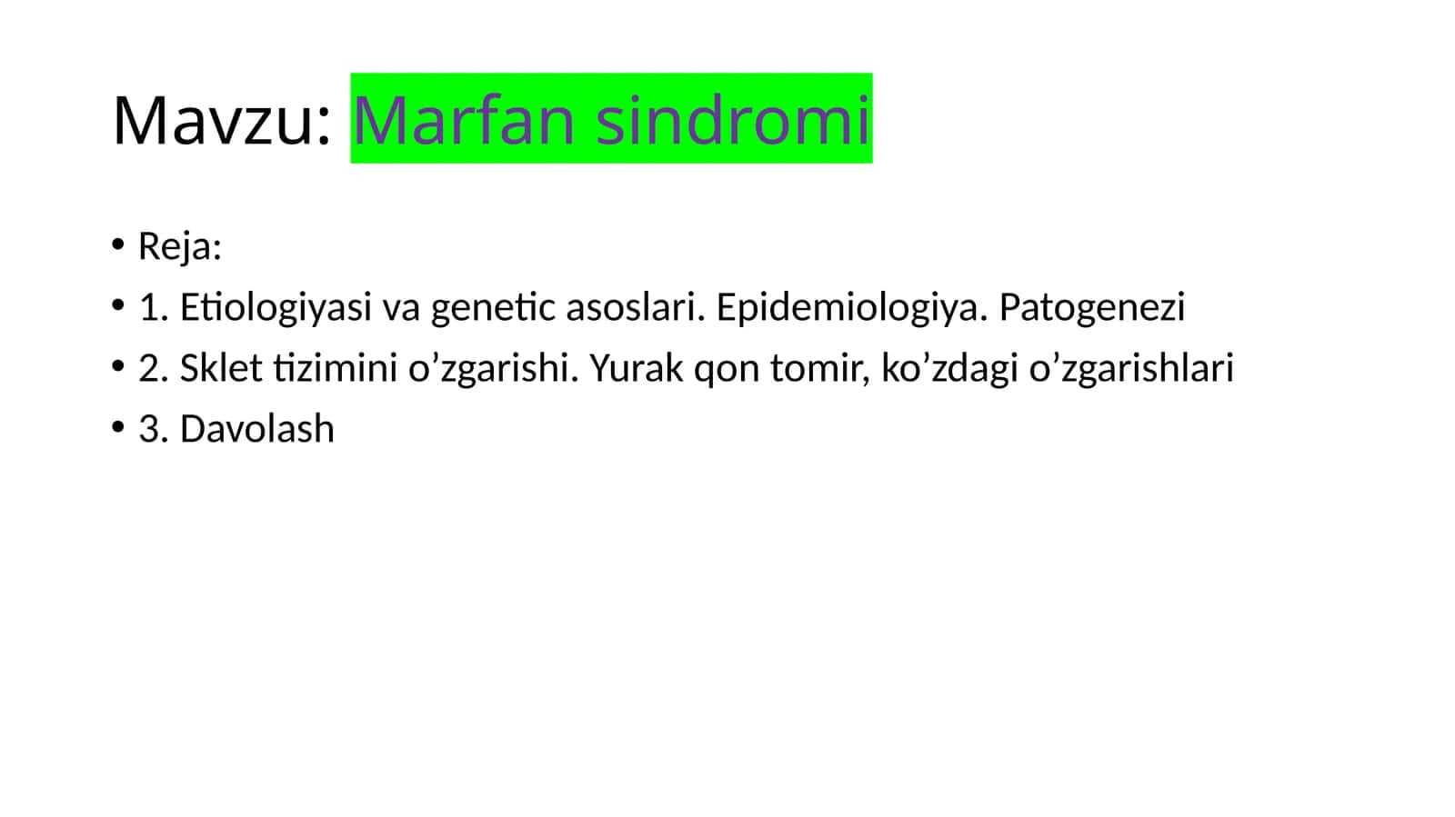 Marfan sindromi