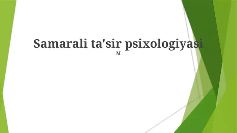 Samarali ta'sir psixologiyasi