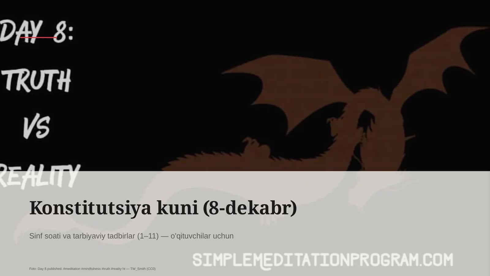 Sinf soati va tarbiyaviy tadbirlar (1–11) — o'qituvchilar uchun