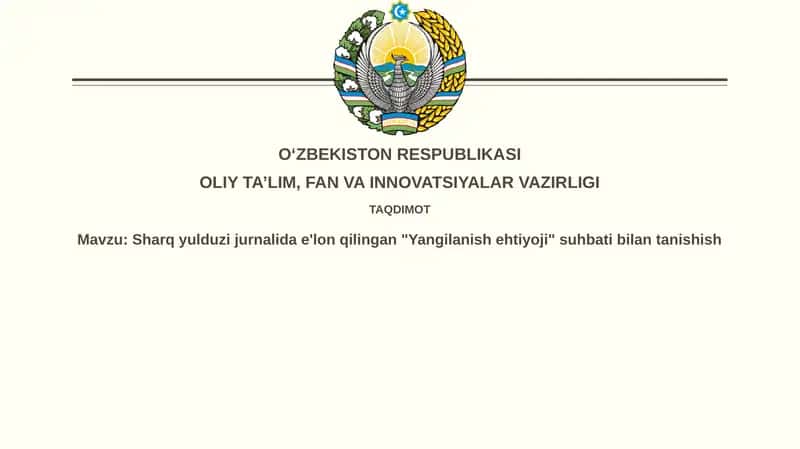 Intervyu va yangilanish shablonlari