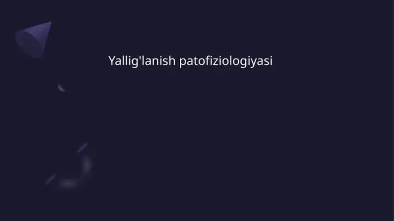 Yallig'lanish patofiziologiyasi