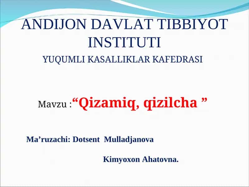 Qizamiq, qizilcha