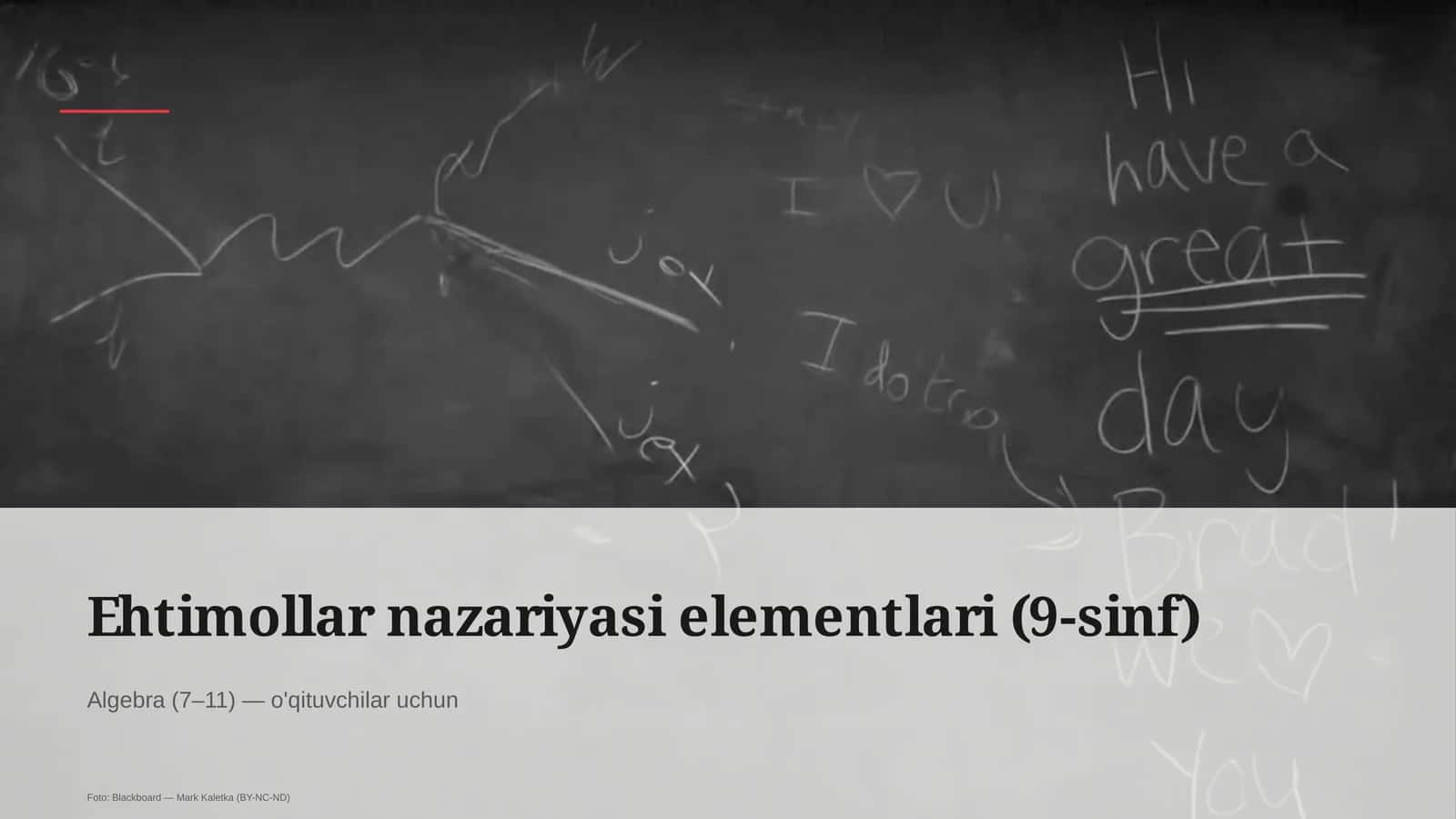 Ehtimollar nazariyasi elementlari (9-sinf)